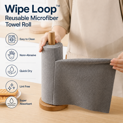 Wipe Loop™ Reusable Microfiber Towel Roll